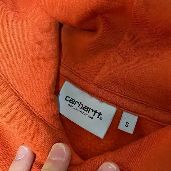 [BUNJANG] Carhartt WIP Orange Hoodie / 칼하트 윕 오렌지 후드 s
