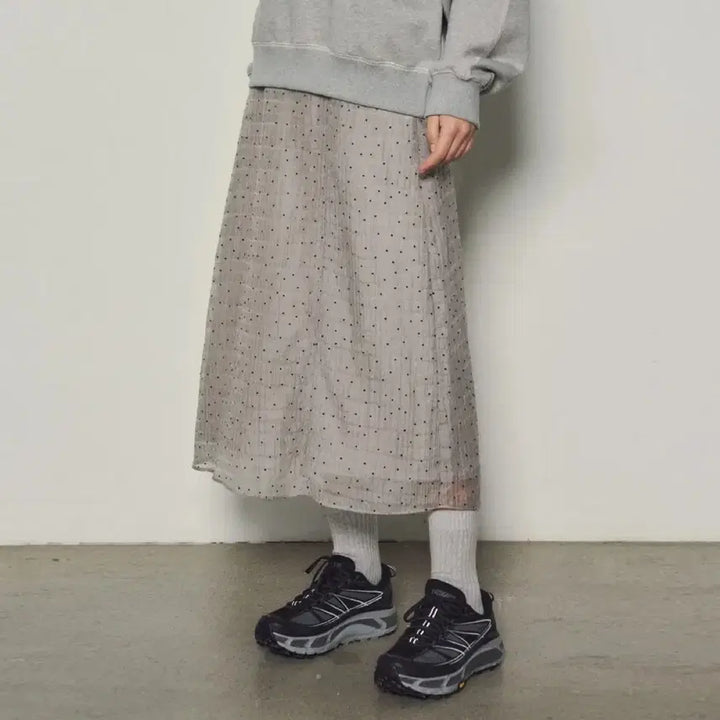 [BUNJANG] Sita Dot Skirt Grey Size 2 / 씨타 도트스커트 그레이