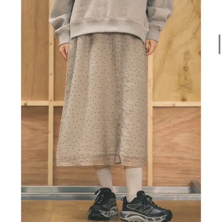 [BUNJANG] Sita Dot Skirt Grey Size 2 / 씨타 도트스커트 그레이
