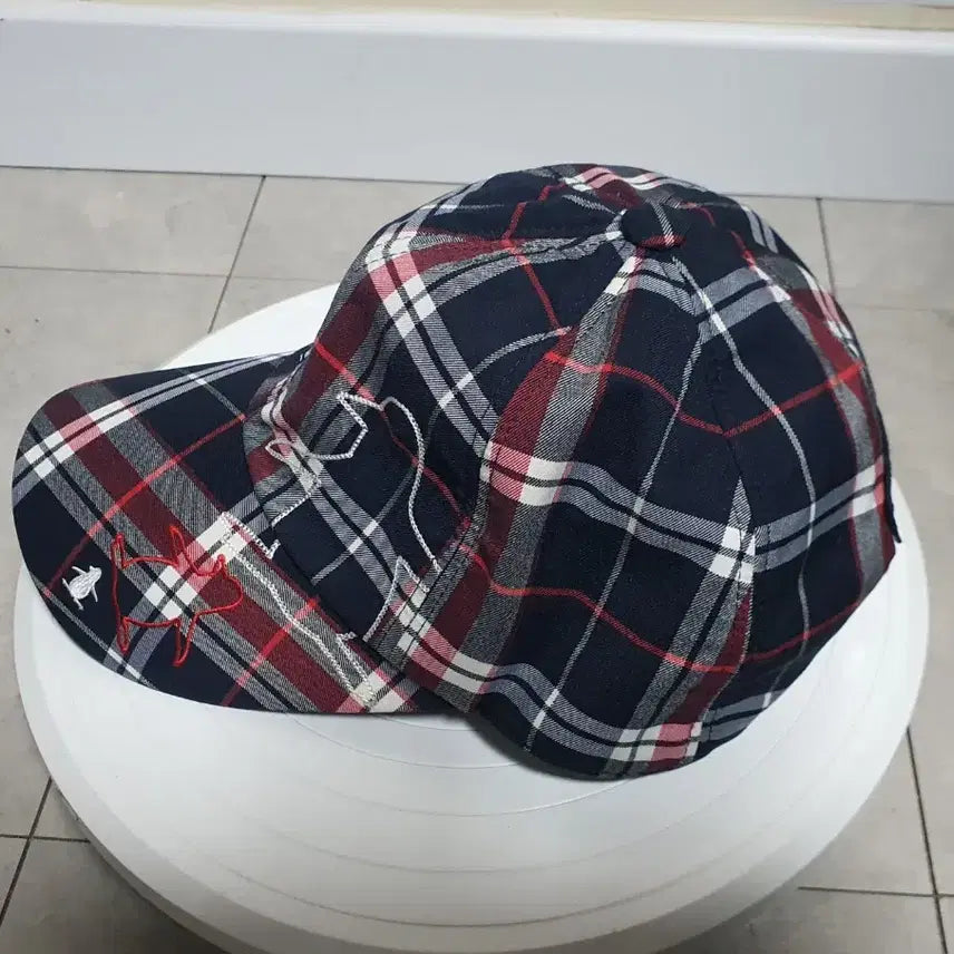 [BUNJANG] Munsingwear Original Penguin Check Pattern Ball Cap Free-Size / 먼싱웨어 오리지널 펭귄 체크 패턴 볼캡 Free-Size