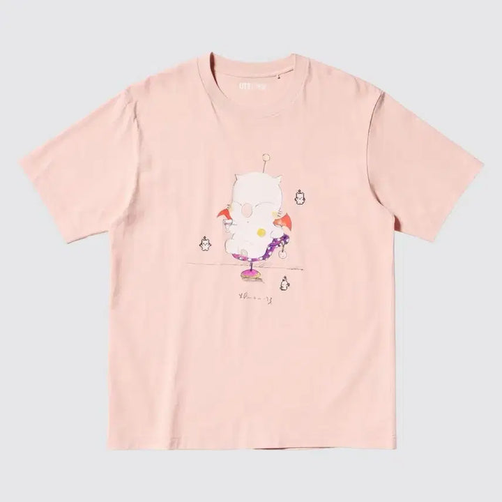 [BUNJANG] Uniqlo UT Final Fantasy Moguri Pink T-Shirt / 유니클로 UT 파이널판타지 핑크 티셔츠 팝니다.