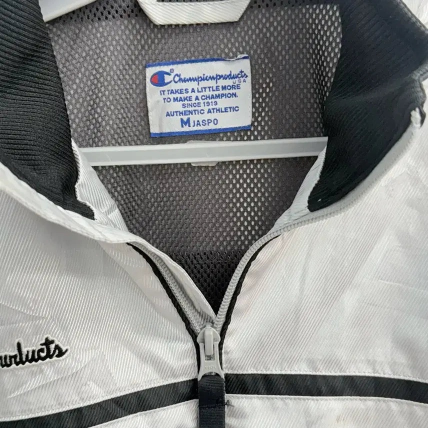 [BUNJANG] Japan Vintage Champion Silver Y2K Logo Track Jumper M / 재펜 빈티지 챔피온 실버 y2k 로고 트랙 점퍼 M