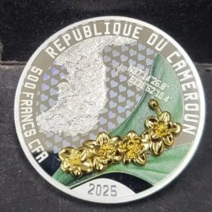 [BUNJANG] Cameroon 2025 Dokdo 3D Relief Gilded 1oz 99.9% Silver Coin / 2025년 카메룬 독도 3D 입체 금박 색채 1온스 999% 은화