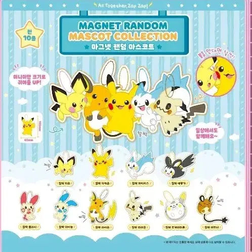 [BUNJANG] Pokemon Charm Magnet Mascot Collection (10 Types) / [메타몽 놀이터] 포켓몬 찰싹 자석 마스코트 컬렉션 10종 전종