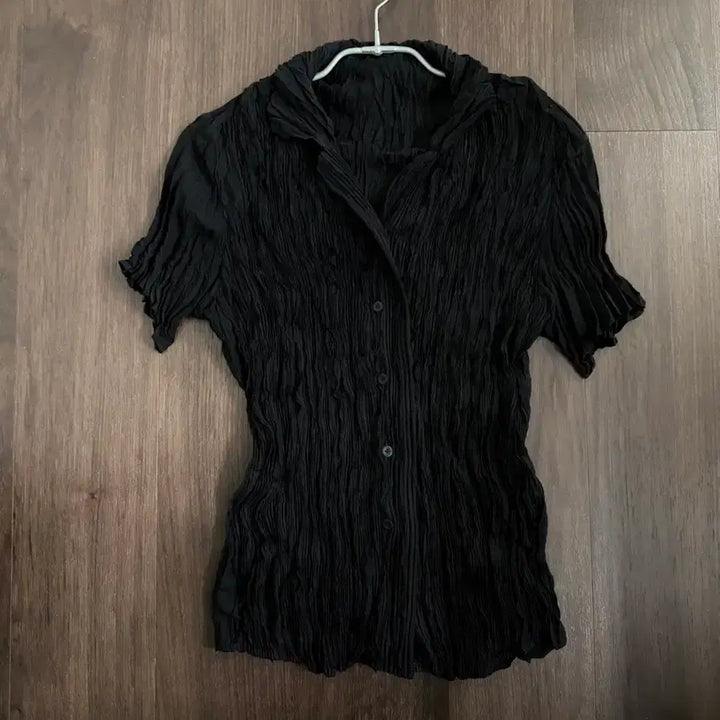 [BUNJANG] Issey Miyake Wrinkle Pleats Short Sleeve Blouse / 이세이미야케 링클 플리츠 반팔 블라우스
