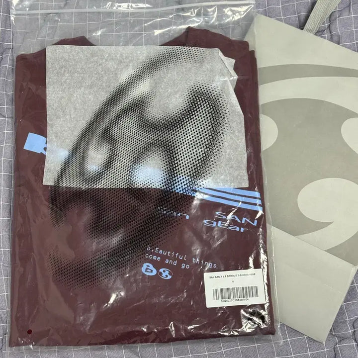 [BUNJANG] Sansan Gear X Beautiful Sprouts Logo T-Shirt Wine / [새상품] 산산기어 X 뷰티풀 스프라우트 티셔츠 와인 4사이즈