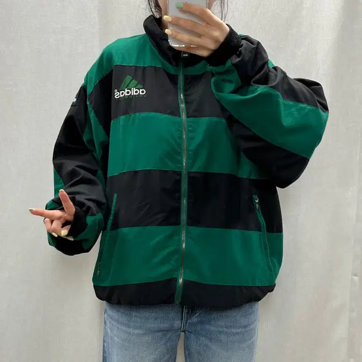 [BUNJANG] Adidas Old School Windbreaker Jacket / 아디다스 올드스쿨 바람막이/