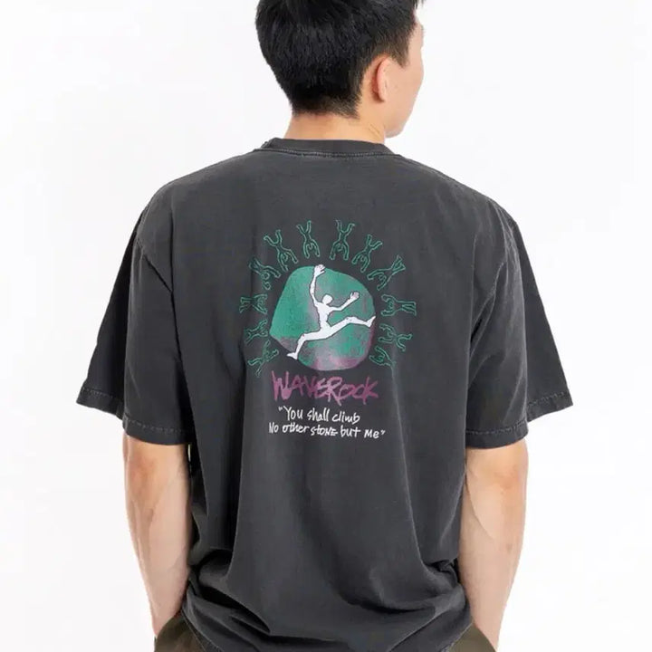 [BUNJANG] Wave Rock Pigment Stoneworship T-Shirt Charcoal L / [웨이브락] 피그먼트 스톤워십 티셔츠 차콜 L