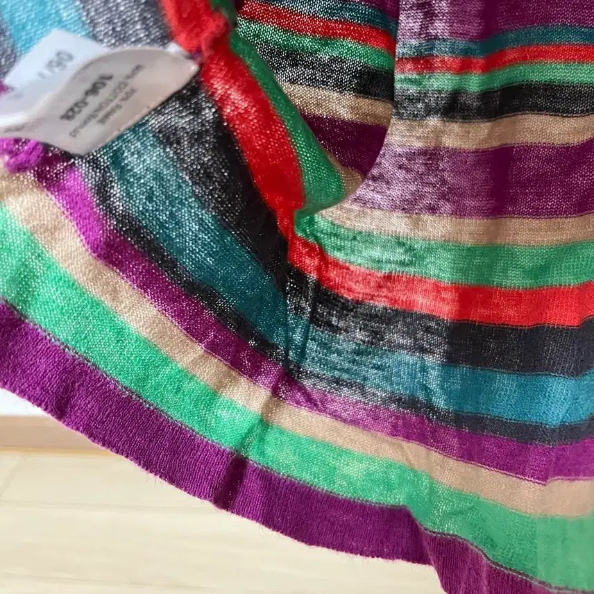 [BUNJANG] Striped Sleeveless Embroidered Top / 줄무늬 민소매 엠브로이더리 자수 탑
