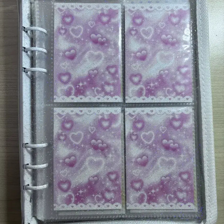 [BUNJANG] White Glitter 6-Ring Binder / 흰색 6공 글리터 지퍼바인더 판매