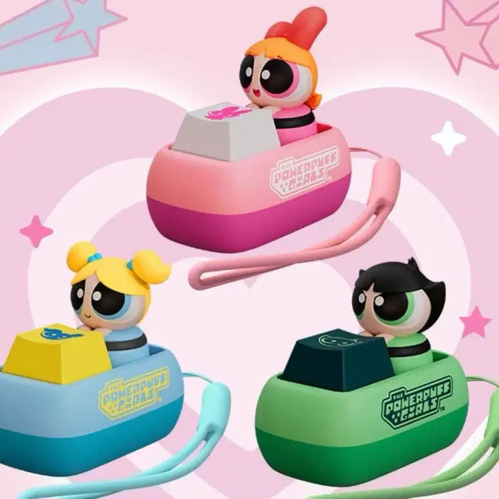 [BUNJANG] Powerpuff Girls Blossom Buttercup Bubbles Keychain Bundle Set / 파워퍼프걸 키캡 블로썸 버터컵 버블 3가지 일괄
