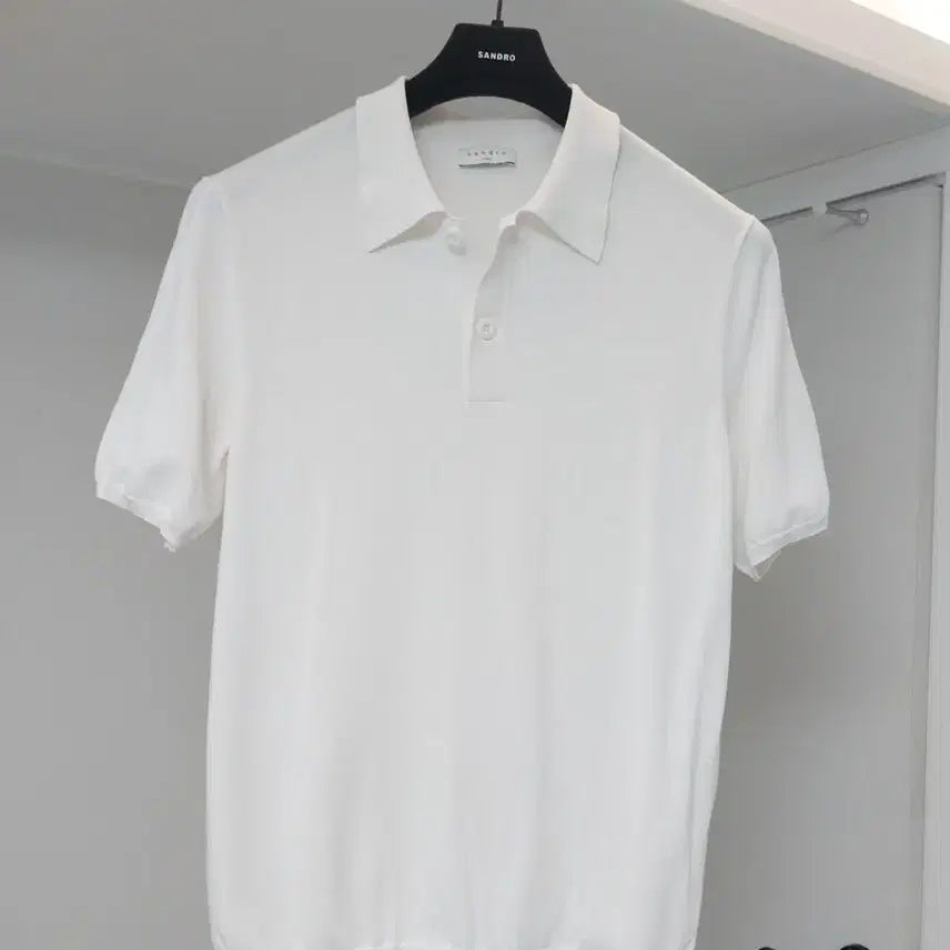 [BUNJANG] Sandro Homme Short Sleeve Collar Knit L / 산드로옴므 반팔 카라니트 L