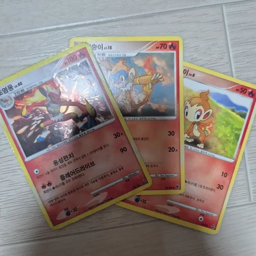 [BUNJANG] DP Classic Infernape Evolution Line Holo Set / DP 고전 초염몽 진화 라인 세트
