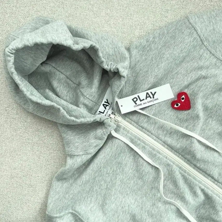 [BUNJANG] Comme des Garçons Hooded Zip-Up Jacket (Grey/Black) / 꼼데가르송 후드집업/그레이,블랙