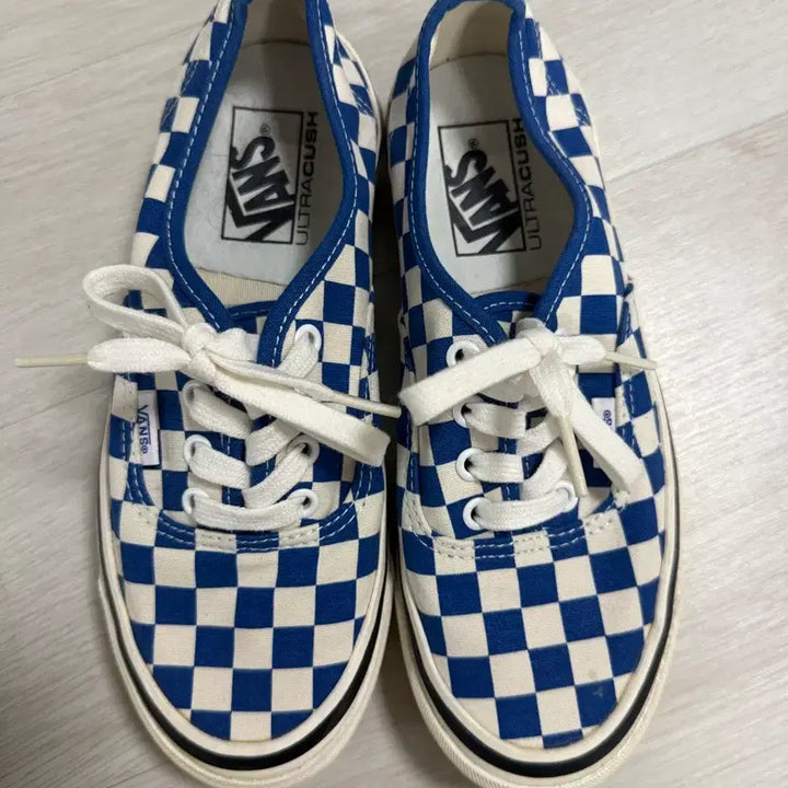 [BUNJANG] Vans Blue Checkerboard Sneakers 235 / 반스 파랑 체커보드 235