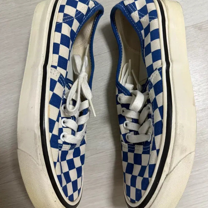 [BUNJANG] Vans Blue Checkerboard Sneakers 235 / 반스 파랑 체커보드 235