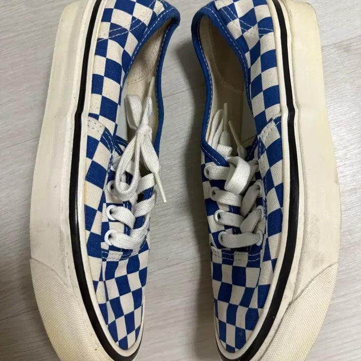 [BUNJANG] Vans Blue Checkerboard Sneakers 235 / 반스 파랑 체커보드 235