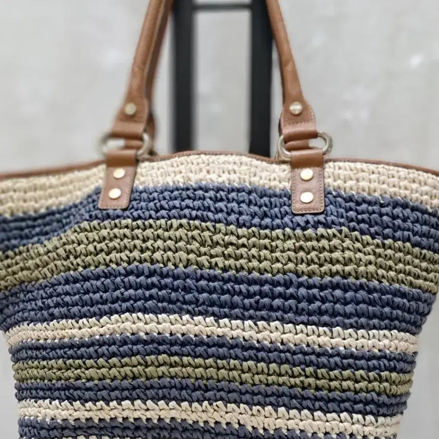[BUNJANG] DKNY Raffia Tote Bag / DKNY  라탄토트백