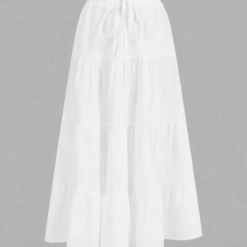 [BUNJANG] White Long Skirt / 화이트 롱 스커트 치마