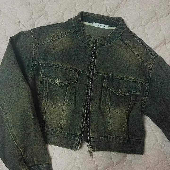 [BUNJANG] Vintage Denim Cropped Jacket / 빈티지 데님 크롭 자켓