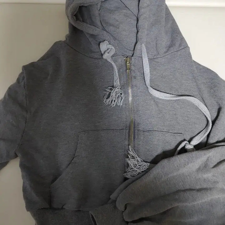 [BUNJANG] MilkCocoa Gray Cropped Hoodie &amp; Long Skirt Set / 밀크코코아 그레이 크롭 &amp; 롱스커트