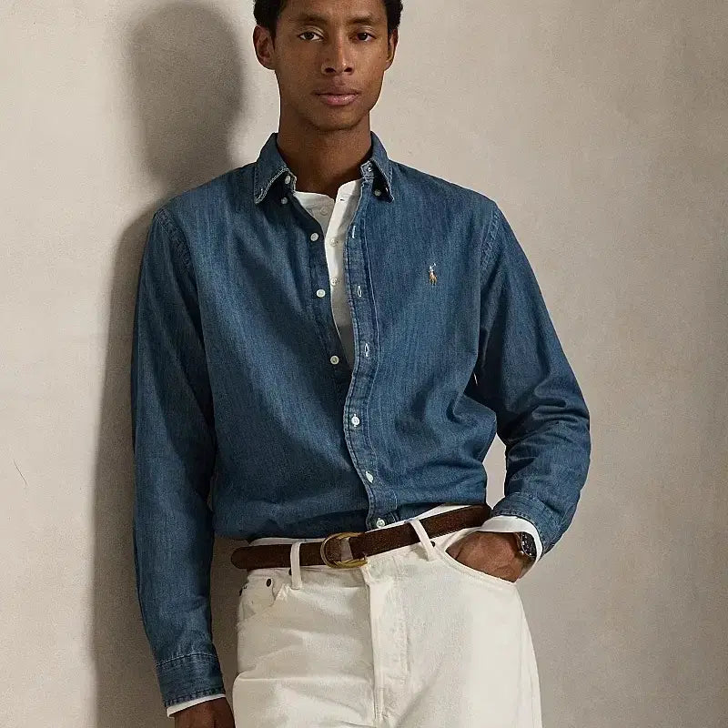 [BUNJANG] Polo Ralph Lauren Denim Shirt / 폴로 랄프로렌 데님 셔츠 남방/남여공용