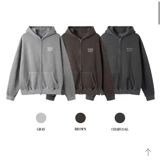 [BUNJANG] Hoai-Bo Pigment Box Hoodie Charcoal / 호아이보 피그먼트 박스 후드집업 차콜