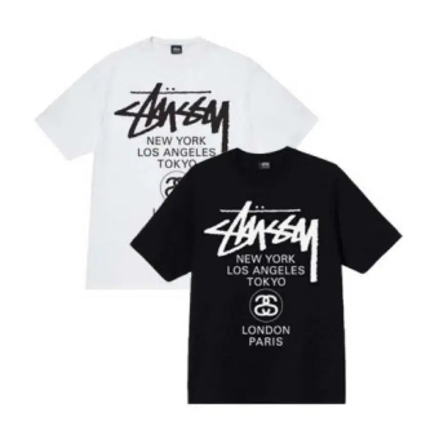 [BUNJANG] Stussy World Tour T-Shirt / 스투시 월드투어 반팔 티셔츠