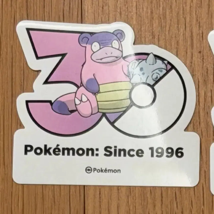 [BUNJANG] Pokemon 30th Anniversary Pop-Up Store Logo Sticker - Slowpoke &amp; Slowbro / 한정판 포켓몬 30주년 1165종 팝업 로고스티커 스티커 야도란 야돈