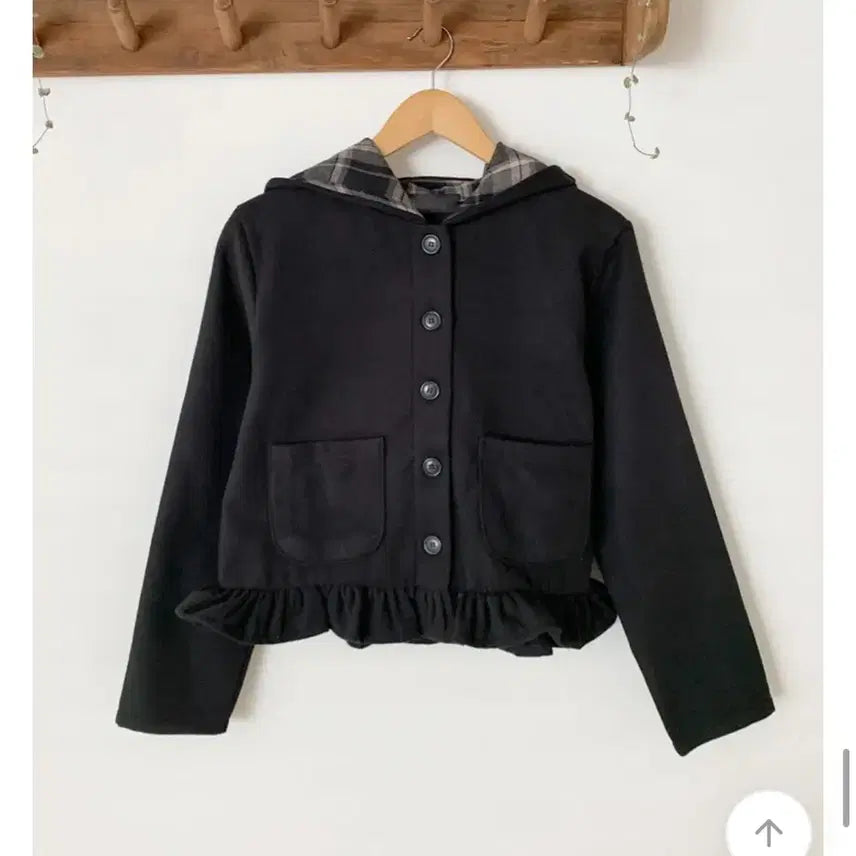 [BUNJANG] Frilled Hem Short Coat / 에이블리 밑단 프릴 숏코트