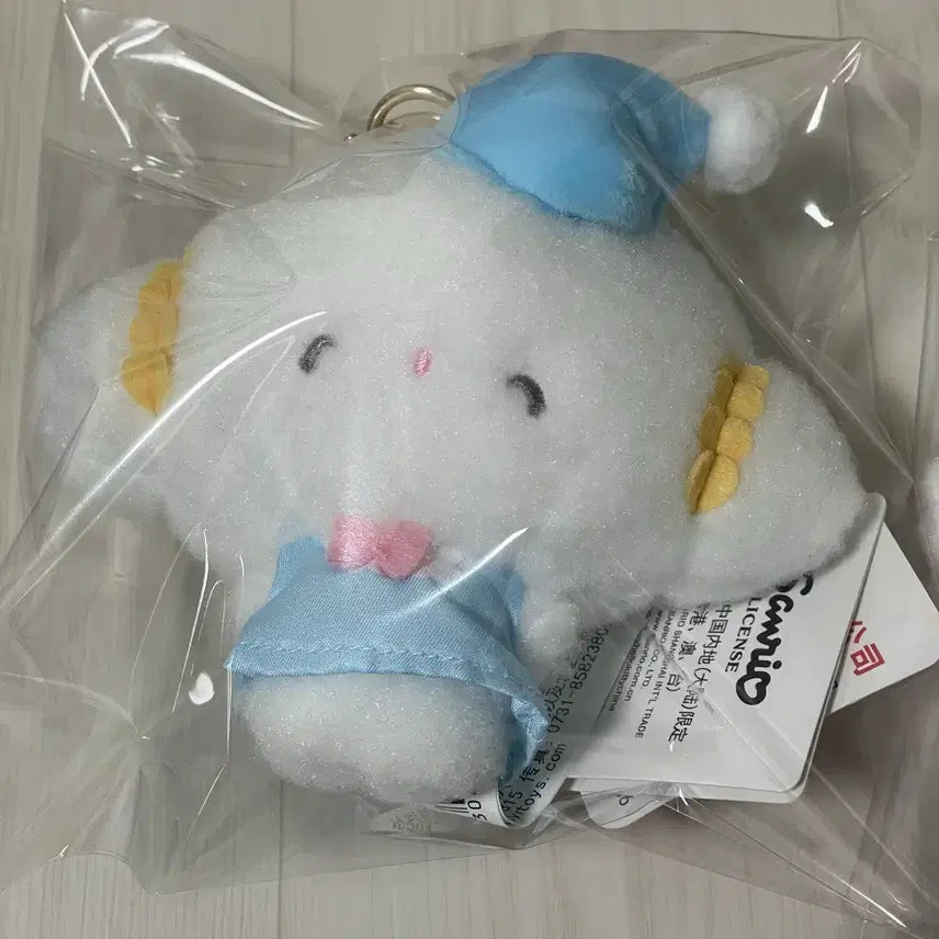 [BUNJANG] Sanrio Kogimyun Pajama Doll Bag Charm Keychain Set / (세트) 산리오 코기뮹 잠옷 파자마 블루 핑크 인형 가방걸이 키링