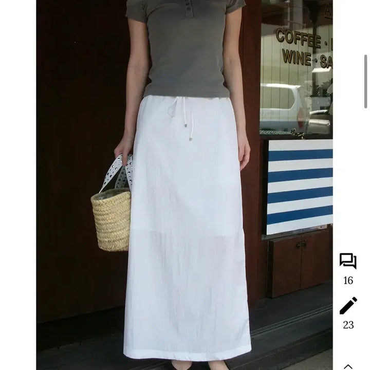 [BUNJANG] Frilly White Long Skirt / 프릴리 새상품 화이트 롱 스커트