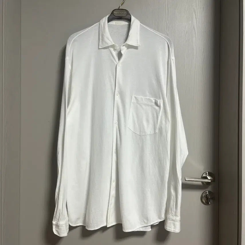 [BUNJANG] 23SS Comoli Jersey Shirt White / [3] 23SS 코모리 져지 셔츠 화이트
