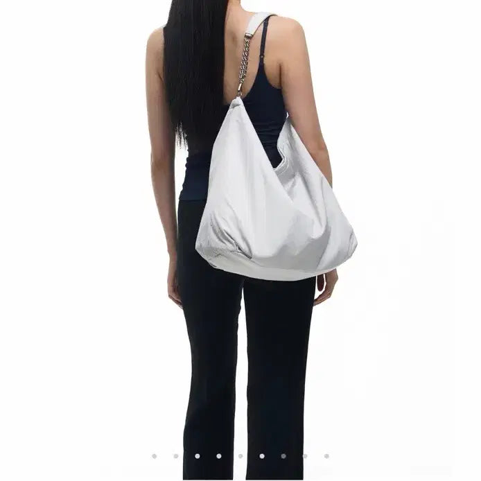 [BUNJANG] Fosèn Chain Hobo Bag Gray / 포센 체인 호보백 그레이