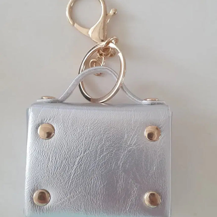 [BUNJANG] Hello Kitty Mini Silver Bag Pouch Keychain / 헬로키티 미니 은색 가방 파우치 키링