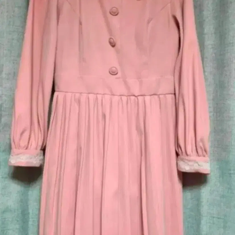 [BUNJANG] Lodisphoto Pink Detachable Collar Suede Dress / 일본브랜드 로리타 양산형 소공녀 로디스포토 핑크 탈착 카라 원피스