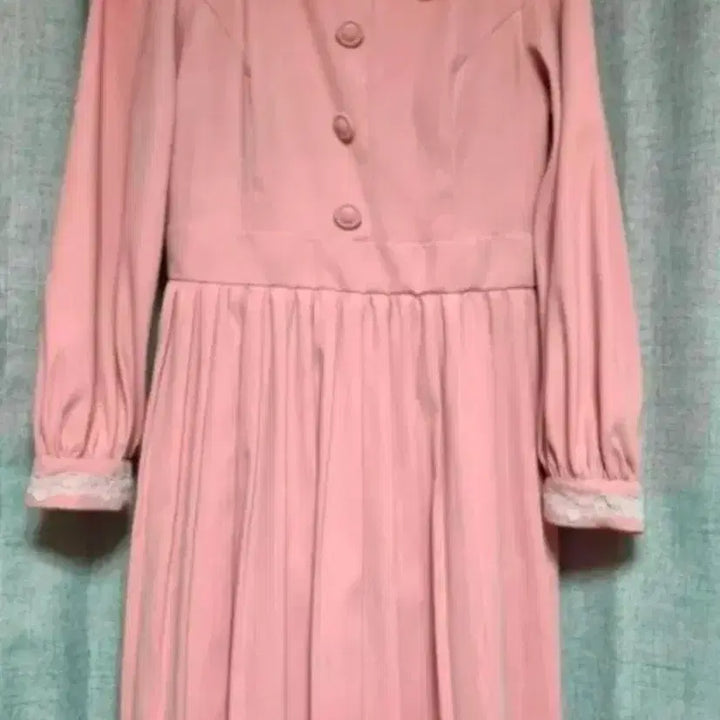 [BUNJANG] Lodisphoto Pink Detachable Collar Suede Dress / 일본브랜드 로리타 양산형 소공녀 로디스포토 핑크 탈착 카라 원피스