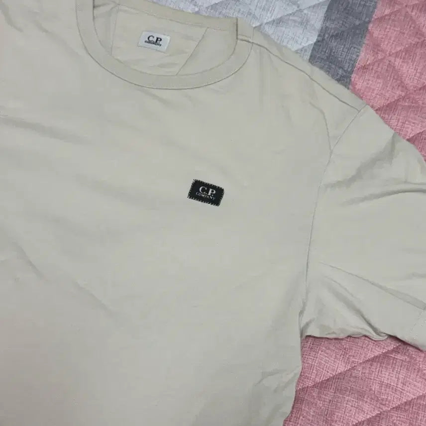 [BUNJANG] CP Company Short Sleeve T-Shirt Beige/Grey XL / CP컴퍼니 반팔 티셔츠 베이지그레이(XL)
