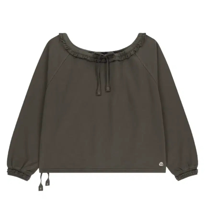 [BUNJANG] Coyseio Drawstring Long Sleeve Charcoal Size 2 / Coyseio 코이세이오 드로우 스트링 롱슬리브 차콜 2size