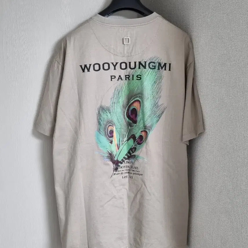 [BUNJANG] Wooyoungmi Feather Short-Sleeve T-Shirt Size 105 / 우영미 깃털 반팔