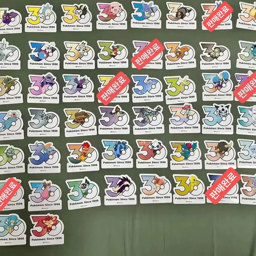 [BUNJANG] Pokemon 30th Anniversary Stickers / 포켓몬 30주년 스티커  판매, 교환