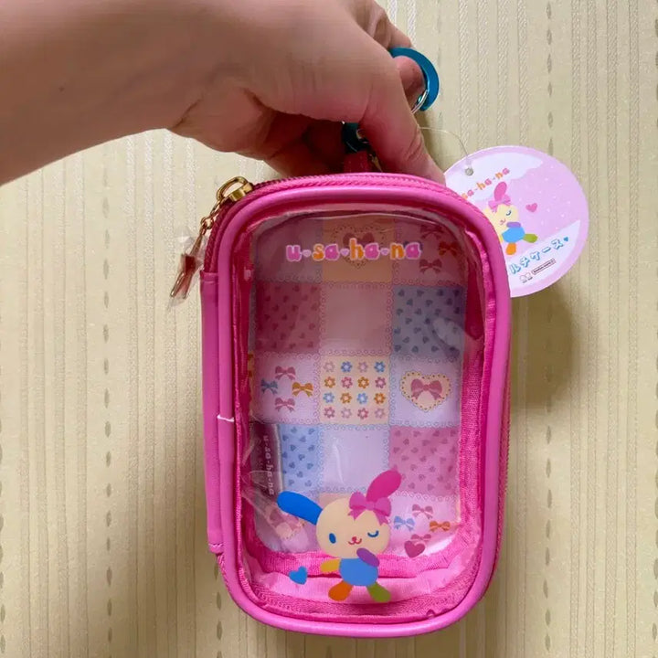 [BUNJANG] Usahana Carabiner Pouch Pink PVC / 우사하나 카라비너 파우치(일본정품/새상품)