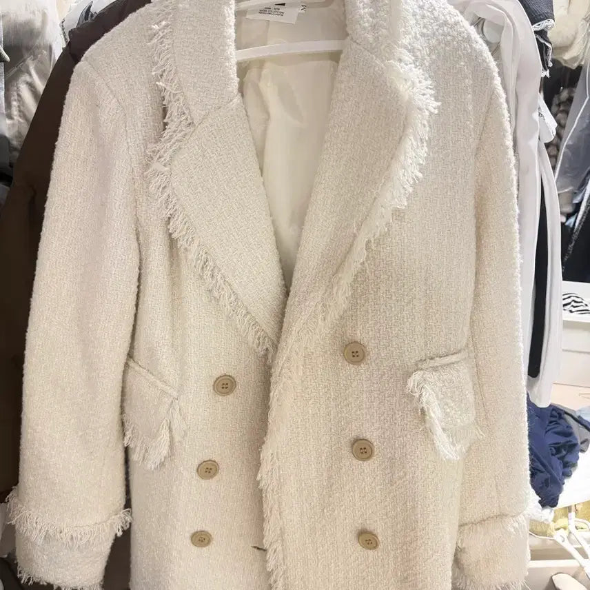 [BUNJANG] Jegeob Ivory Tweed Jacket M / 제곱 아이보리 트위드 자켓 M