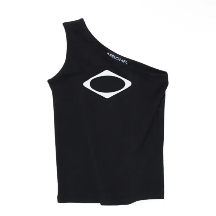 [BUNJANG] Mischief Rhombus One Shoulder Top Black M / 미스치프 롬버스 원 숄더 탑 블랙 M 슬리브리스 튜브탑
