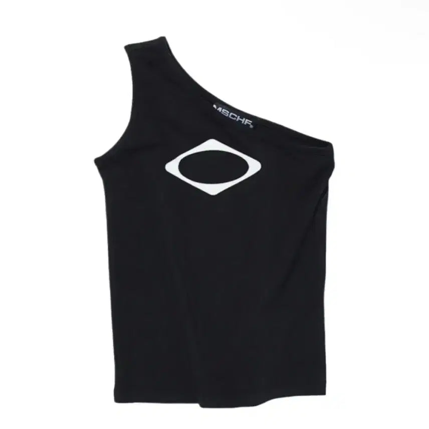 [BUNJANG] Mischief Rhombus One Shoulder Top Black M / 미스치프 롬버스 원 숄더 탑 블랙 M 슬리브리스 튜브탑