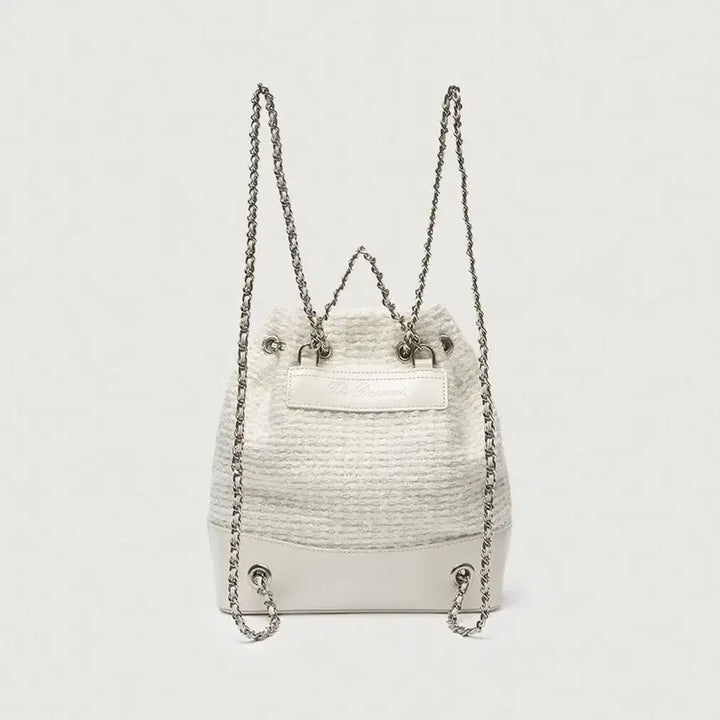 [BUNJANG] Barnet Tweed Backpack White / 바넷 The Barnnet 트위드 백팩 화이트