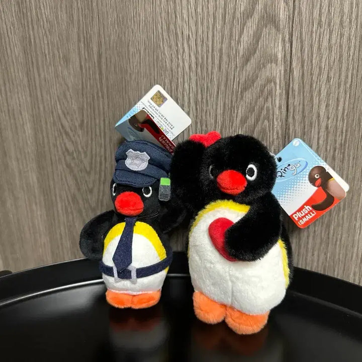 [BUNJANG] Pingu Police Officer &amp; Double Heart Penguin Plush Keychain Set / (2개일괄) 핑구 키링 경찰관 10cm 더블하트 13cm 펭귄 인형