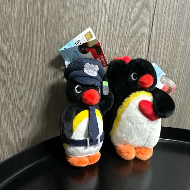[BUNJANG] Pingu Police Officer &amp; Double Heart Penguin Plush Keychain Set / (2개일괄) 핑구 키링 경찰관 10cm 더블하트 13cm 펭귄 인형