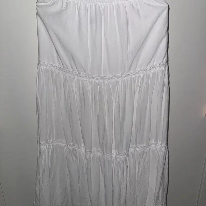 [BUNJANG] H&amp;M White Long Skirt / H&amp;M 화이트 롱 스커트