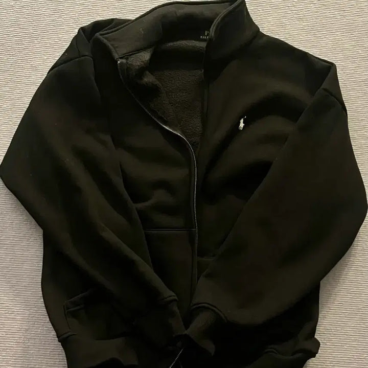 [BUNJANG] Polo Ralph Lauren Black Fleece Zip-Up Jacket L / 폴로 랄프로렌 블랙 집업 자켓 후리스 검정 L